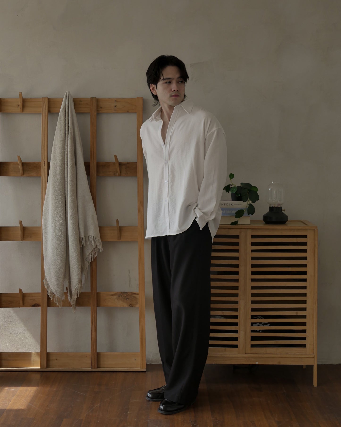 HARVEY LINEN SHIRT - IVORY
