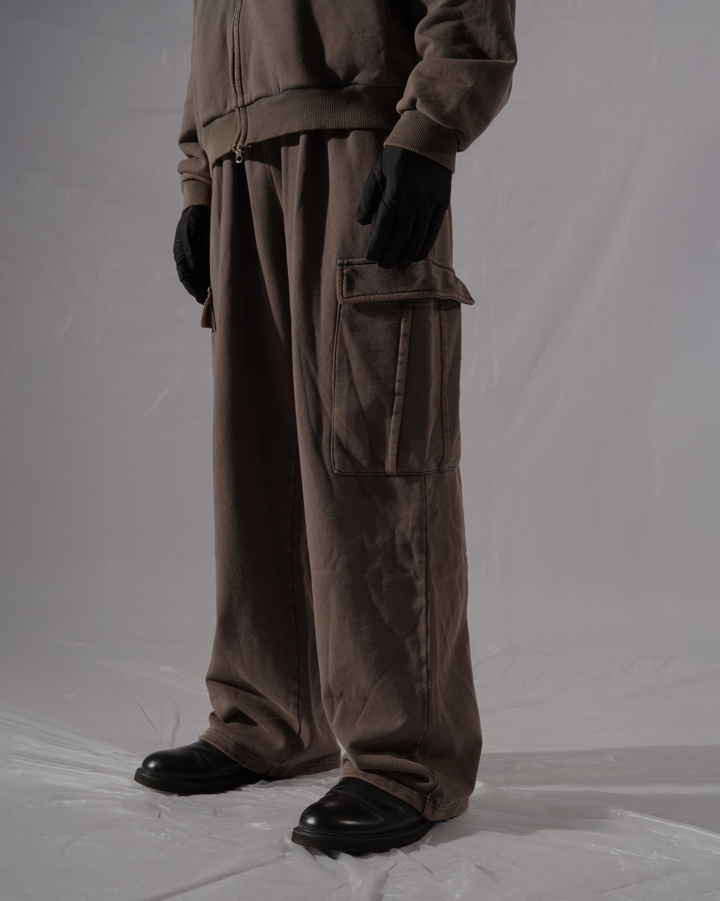 CARGO SWEATPANTS - WASHED GRAY