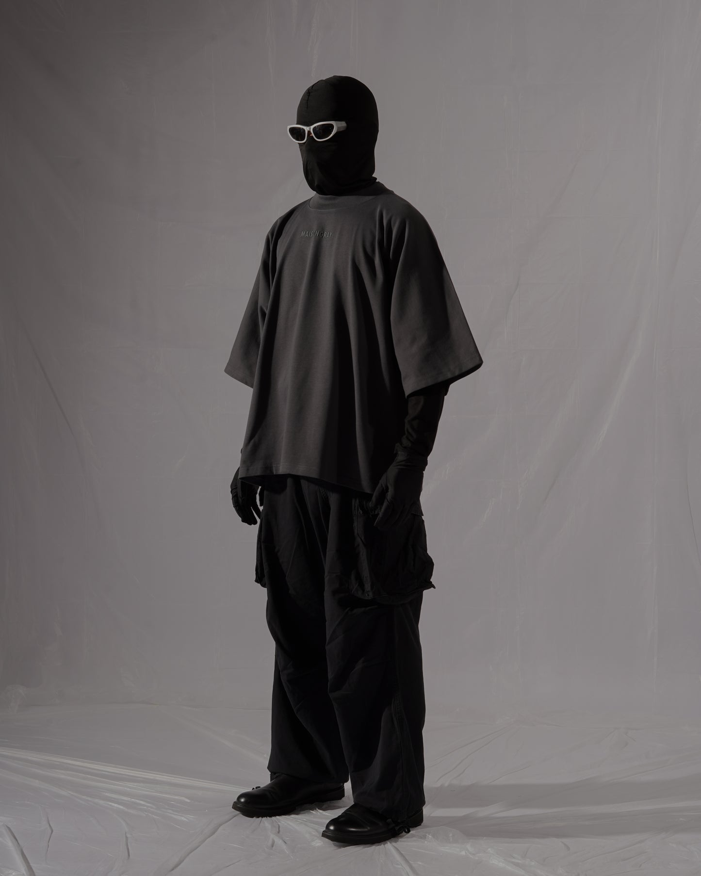 DRAPE T-SHIRT - CONCRETE