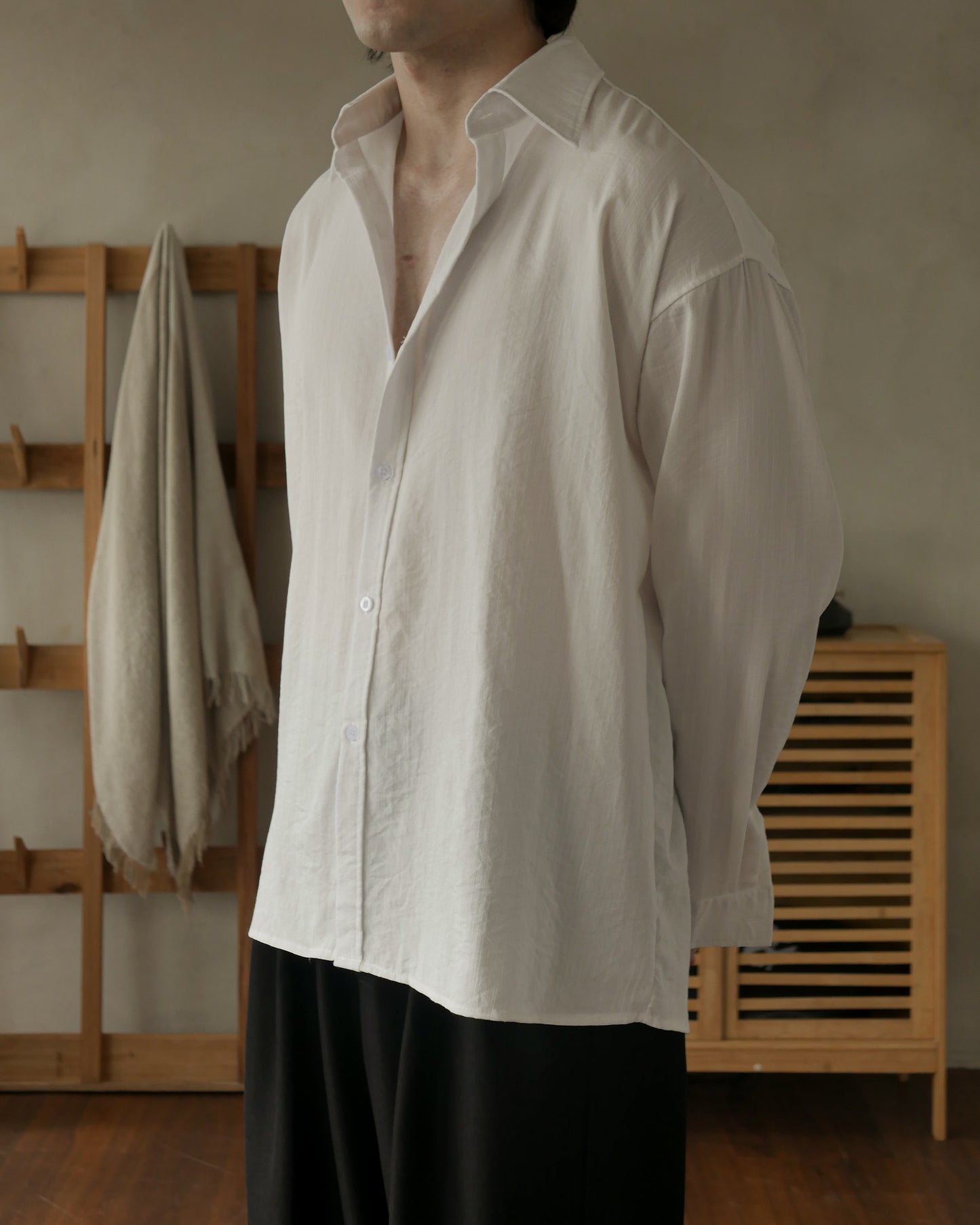 HARVEY LINEN SHIRT - IVORY