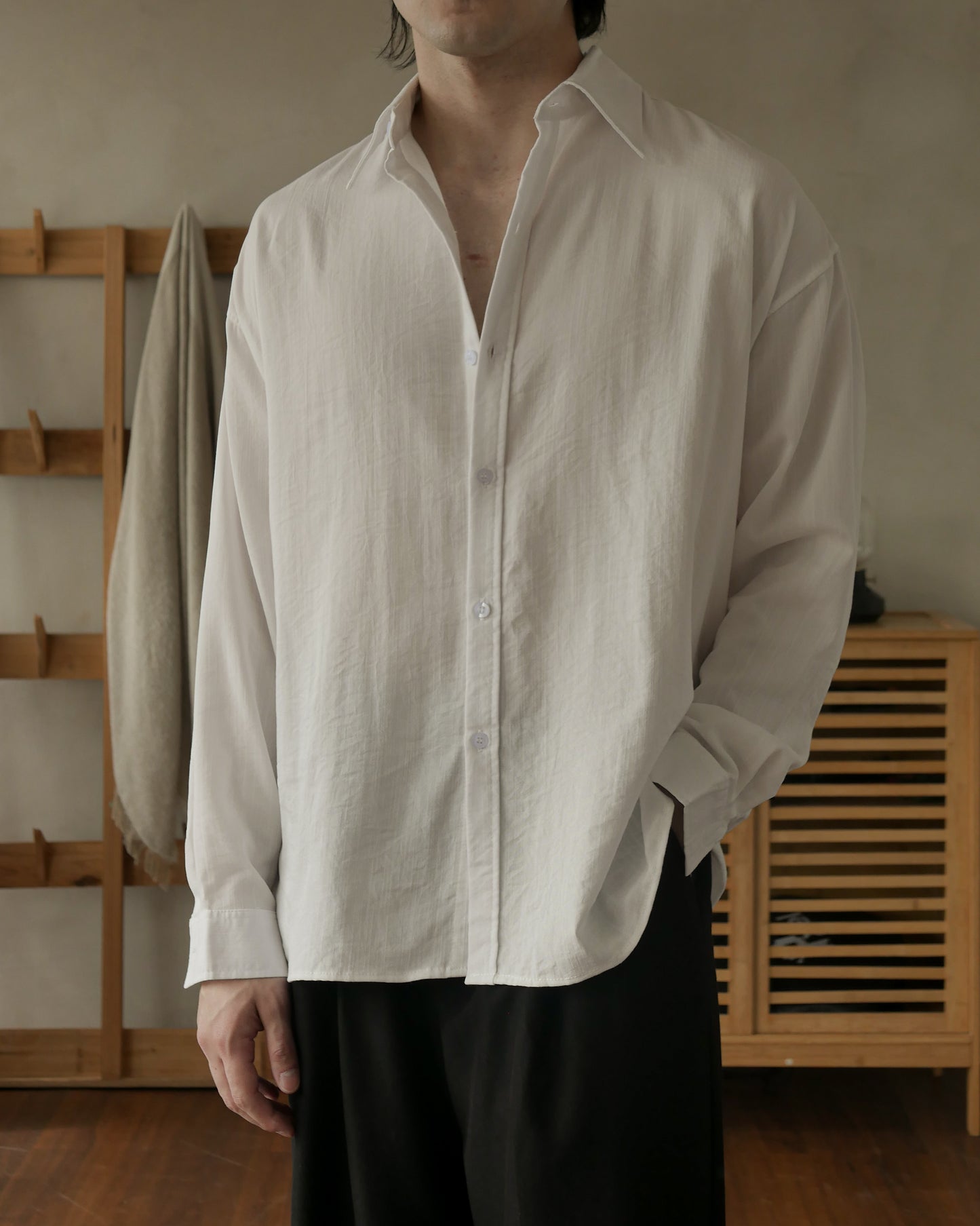 HARVEY LINEN SHIRT - IVORY